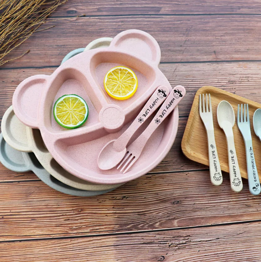 3Pcs/Set Baby Bowl+Spoon+Fork Tableware Set Anti-Hot Wheat Straw Training Dinner Plate Cartoon Bear Kids Dishes Feeding Food
3Pcs/Set Baby Bowl+Spoon+Fork Tableware Set Anti-Hot Wheat Straw Training Dinner Plate Cartoon Bear Kids Dishes Feeding Food