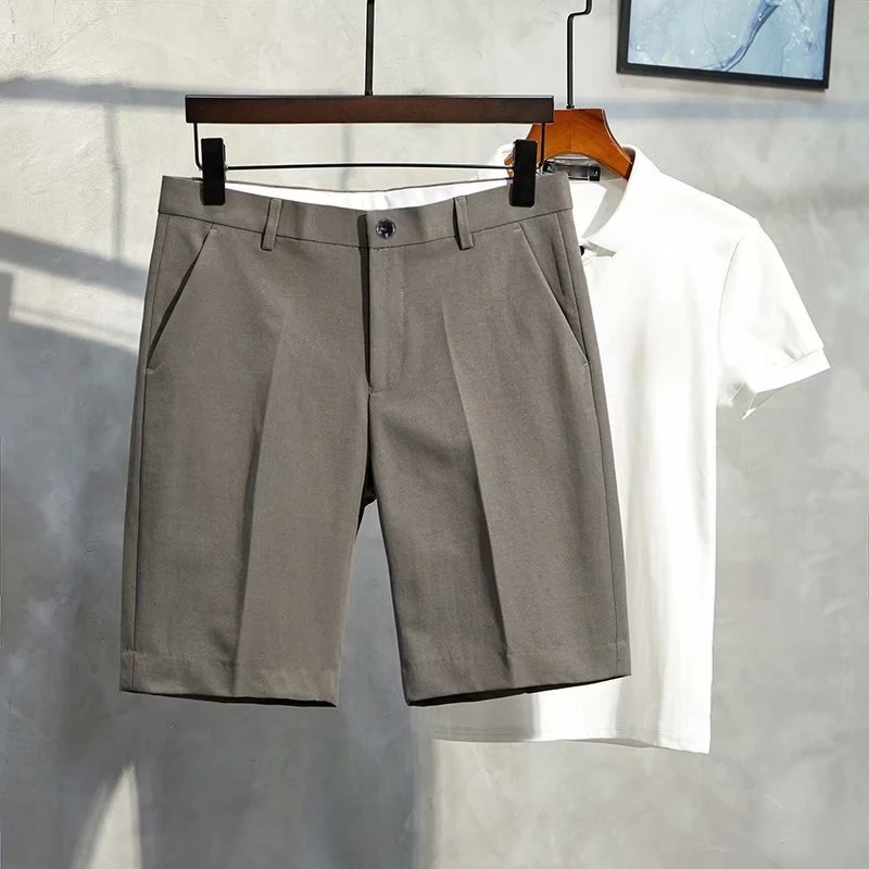 Men Straight Suit Shorts Brown Khaki Short Suit Pants Korean Slim Summer Casual Cropped Office Wear Formal Dress Pants Plus Size
Men Straight Suit Shorts Brown Khaki Short Suit Pants Korean Slim Summer Casual Cropped Office Wear Formal Dress Pants Plus Size