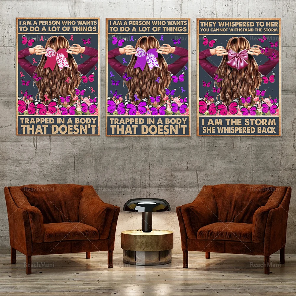 They whispered to her that you can’t bear the storm. I’m a storm poster, butterfly poster, feminist poster, canvas decoration
They whispered to her that you can’t bear the storm. I’m a storm poster, butterfly poster, feminist poster, canvas decoration