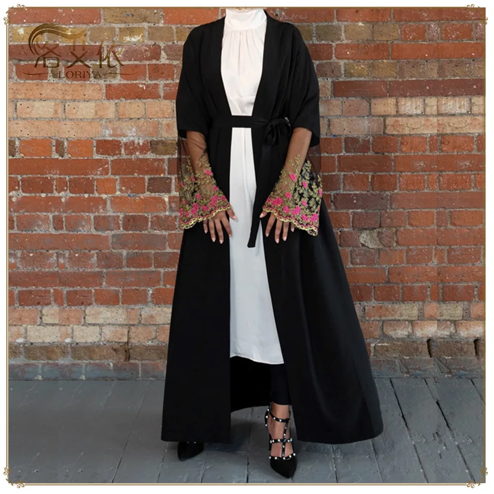 2021 Stitching Embroidery Lace Dubai Robe Ladies Light Luxury Cardigan Robe Black Long Muslim Long Skirt Moroccan Woman Jellaba
2021 Stitching Embroidery Lace Dubai Robe Ladies Light Luxury Cardigan Robe Black Long Muslim Long Skirt Moroccan Woman Jellaba