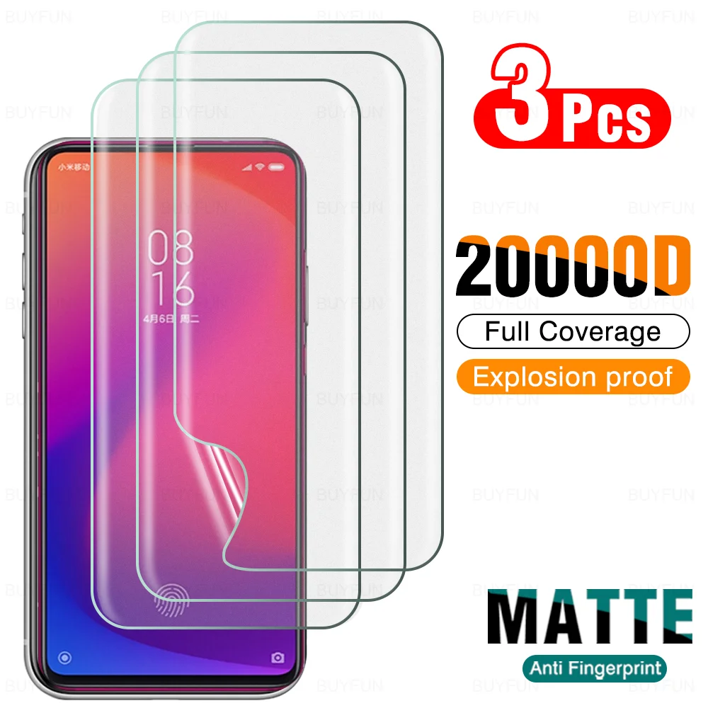 

3 шт. полное покрытие матовая Гидрогелевая мягкая пленка для Xiaomi Redmi K20 Plus защита экрана против царапин защитная пленка не стекло