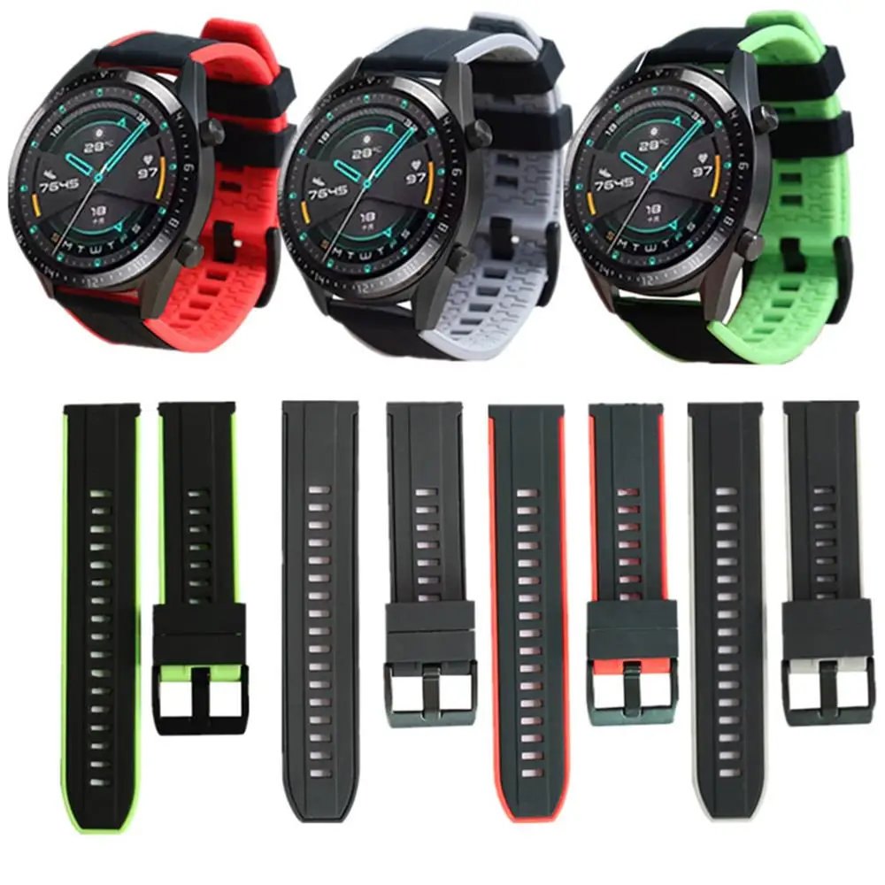 Ремешок силиконовый двухцветный для Huawei Watch GT 2/GT, браслет для смарт-часов Huami Amazfit GTR 47 мм/Stratos3, 22 мм
Ремешок силиконовый двухцветный для Huawei Watch GT 2/GT, браслет для смарт-часов Huami Amazfit GTR 47 мм/Stratos3, 22 мм