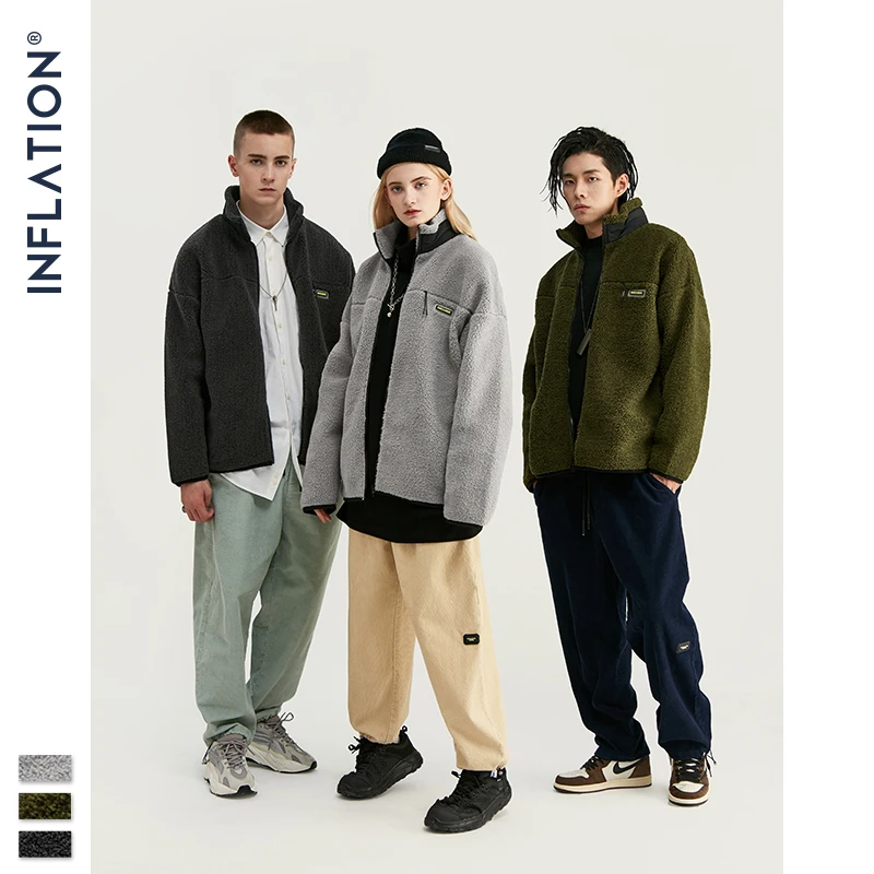 INFLATION Men Polar Fleece Jacket Stand Collar Winter Jacket Coat Men Streetwear Loose Fit Polar Fleece Jacket Men Coat 9716W
INFLATION Men Polar Fleece Jacket Stand Collar Winter Jacket Coat Men Streetwear Loose Fit Polar Fleece Jacket Men Coat 9716W