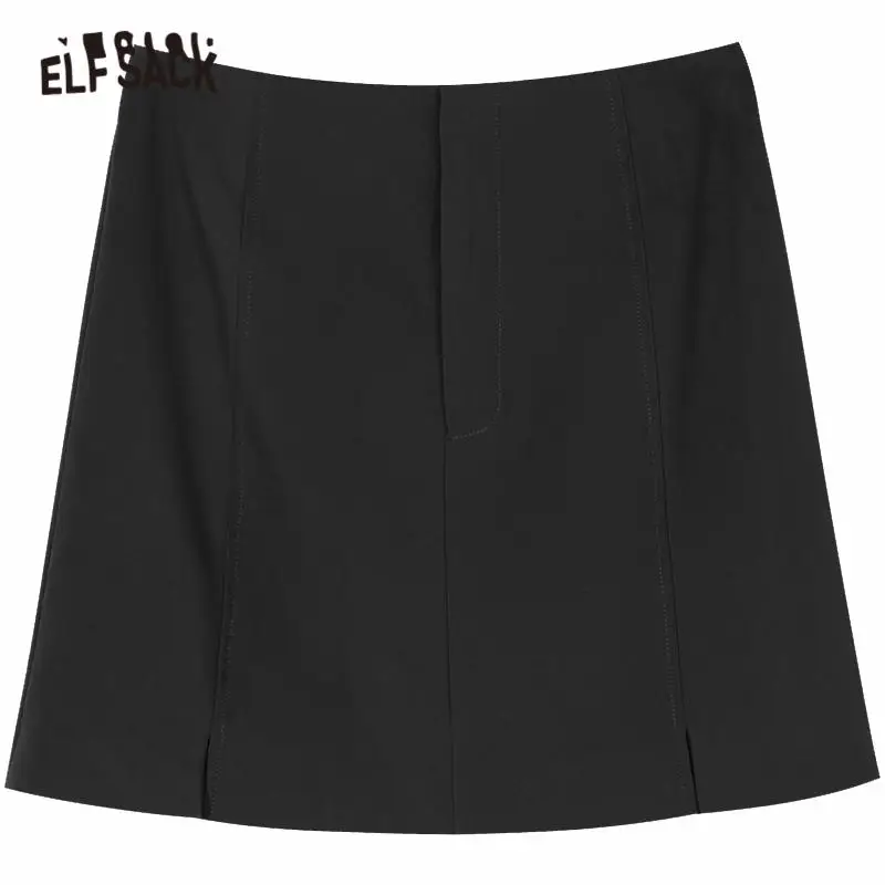 ELFSACK Black Solid Split Side Casual Women Mini Skirts 2020 ELF Summer Green Pure A Line Sexy Ladies Korean Daily Bottoms
ELFSACK Black Solid Split Side Casual Women Mini Skirts 2020 ELF Summer Green Pure A Line Sexy Ladies Korean Daily Bottoms