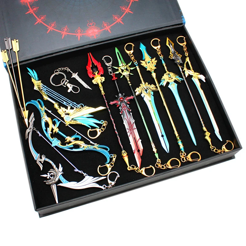 Five-star Weapon GENSHIN IMPACT WOLF'S GRAVESTONE HE PU YUAN Alloy Model Gift Set With 12 Gifts
Five-star Weapon GENSHIN IMPACT WOLF'S GRAVESTONE HE PU YUAN Alloy Model Gift Set With 12 Gifts