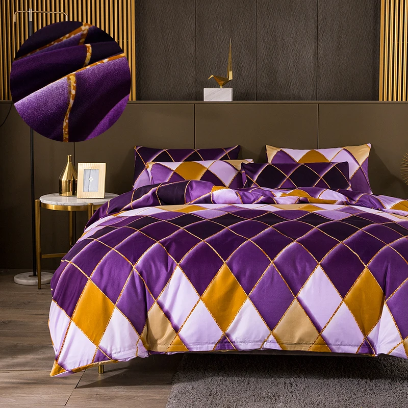 Nordic Duvet Cover Set Rhombus Queen King Size Bedding Sets Luxury Euro Single Double Bed Linen Quilt Cover And Pillowcase
Nordic Duvet Cover Set Rhombus Queen King Size Bedding Sets Luxury Euro Single Double Bed Linen Quilt Cover And Pillowcase