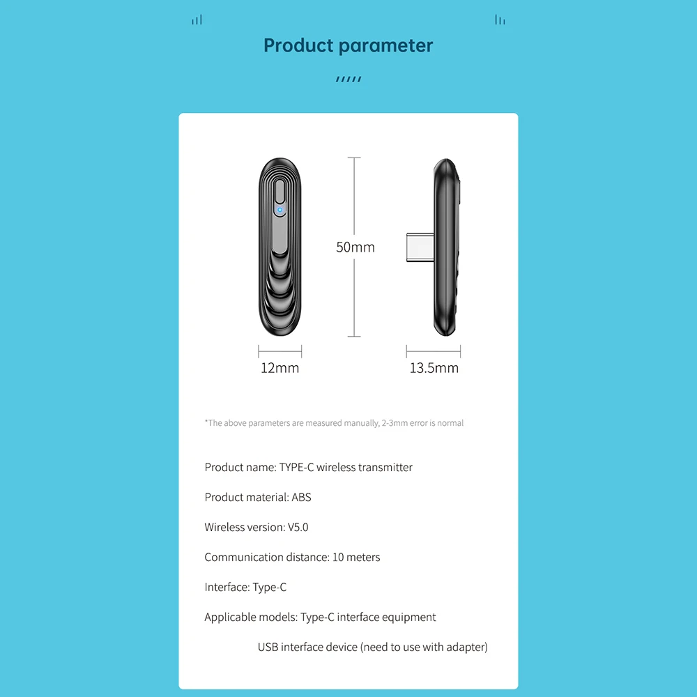 Wireless Bluetooth Car Receiver 5.0 Adapter Type C Audio Transmitter Handsfree Phone Call AUX Receiver for Switch Desktop TV
Wireless Bluetooth Car Receiver 5.0 Adapter Type C Audio Transmitter Handsfree Phone Call AUX Receiver for Switch Desktop TV