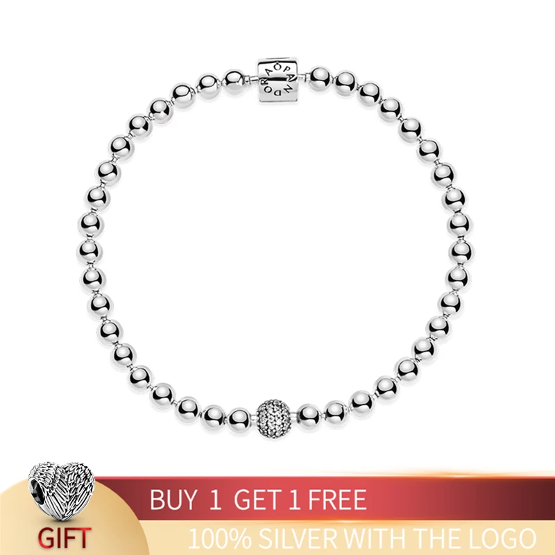 HOT 925 Silver Classic Beaded Chain Femme Reflections Bracelet Love Clasp Fit Original Pandora Bead Charms Jewelry For Women 
HOT 925 Silver Classic Beaded Chain Femme Reflections Bracelet Love Clasp Fit Original Pandora Bead Charms Jewelry For Women