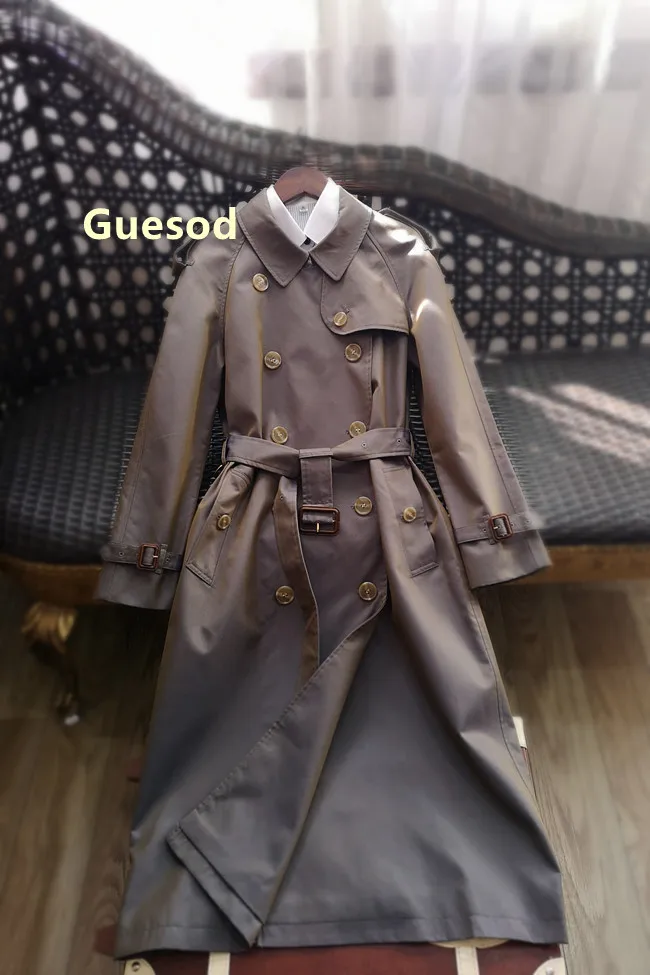 Guesod Women Cotton Trench Coat 2019 New Arrival Autumn Winter Female Long 100% Cotton Double Breasted Waterproof Outerwear
Guesod Women Cotton Trench Coat 2019 New Arrival Autumn Winter Female Long 100% Cotton Double Breasted Waterproof Outerwear