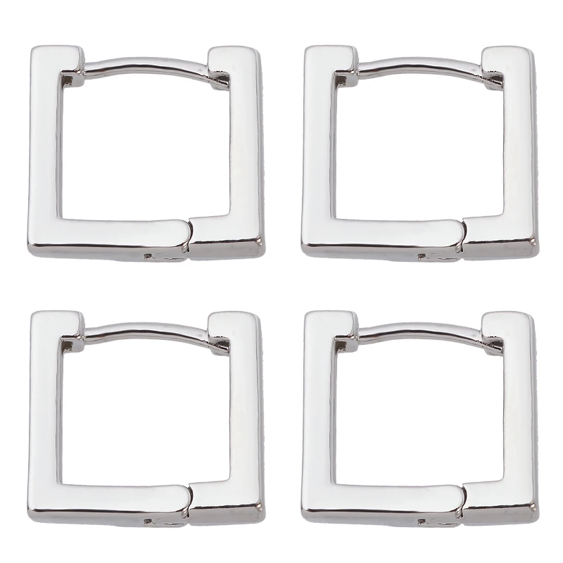 4Pcs/Set Fashion Simple Square Earring Hook High Quality Brass Metal Earring Fastener DIY Earwire Findings Jewelry Making Charm
4Pcs/Set Fashion Simple Square Earring Hook High Quality Brass Metal Earring Fastener DIY Earwire Findings Jewelry Making Charm