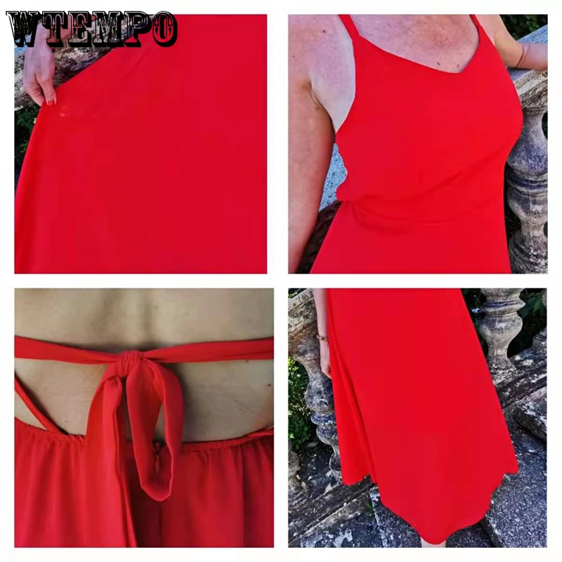 Summer Beach Dress for Women Backless Long Ribbon Bandage Bow Sleeveless V Neck Casual Dresses Pink Black Chiffon Fairy Vestidos
Summer Beach Dress for Women Backless Long Ribbon Bandage Bow Sleeveless V Neck Casual Dresses Pink Black Chiffon Fairy Vestidos