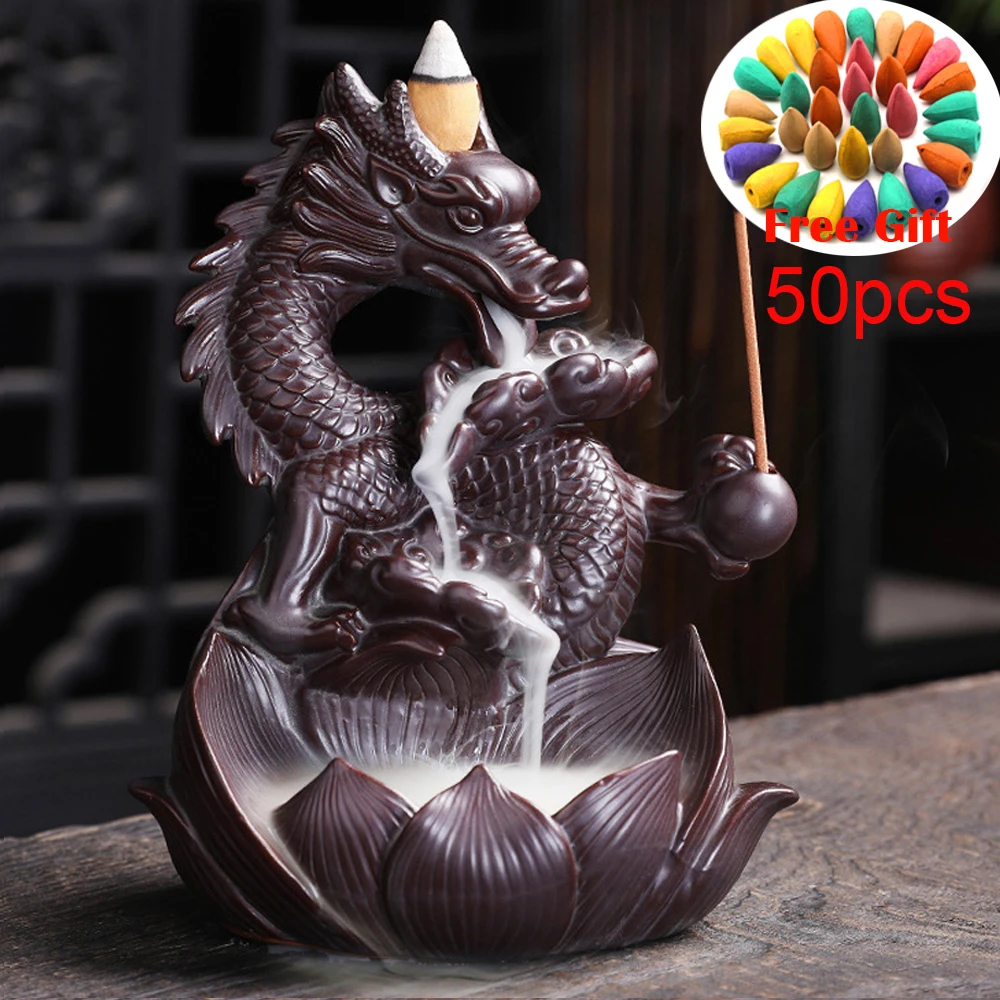 Home Decoration Incense Holder Home Decorative Crafts Ceramic Dragon Backflow Smoke Waterfall Creative Stove
Home Decoration Incense Holder Home Decorative Crafts Ceramic Dragon Backflow Smoke Waterfall Creative Stove