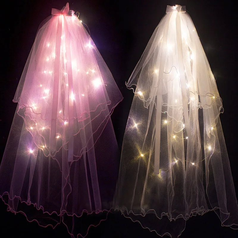 Blinking Women Hair Wear Veils Flower Girls Bowknot Wreath Crown Veil for Party Costume Cosplay Birthday Wedding Decoration
Blinking Women Hair Wear Veils Flower Girls Bowknot Wreath Crown Veil for Party Costume Cosplay Birthday Wedding Decoration