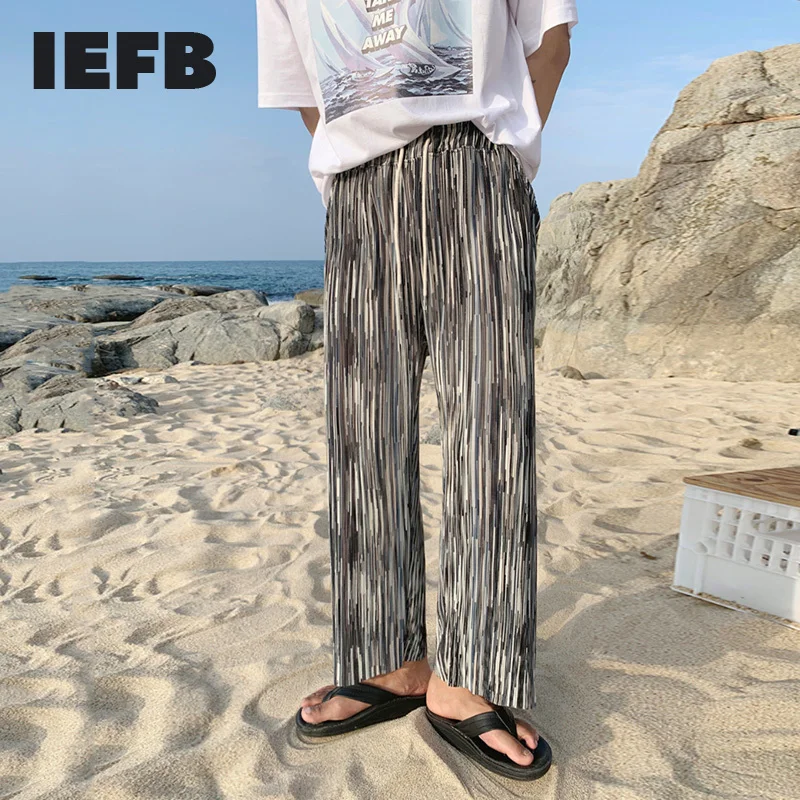 Брюки IEFB мужские Плиссированные из ледяного шелка, Длинные свободные штаны в Корейском стиле, повседневные Прямые, летние, 9Y7215
Брюки IEFB мужские Плиссированные из ледяного шелка, Длинные свободные штаны в Корейском стиле, повседневные Прямые, летние, 9Y7215
