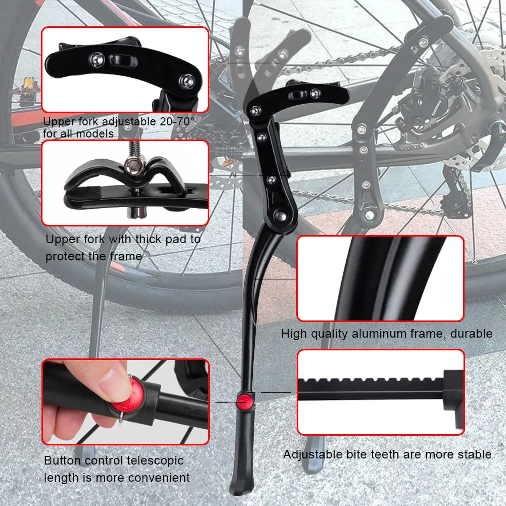 Adjustable Bicycle Foot Support Kickstand Mountain Bike Aluminum Side Rear Kick Stand Accessories Foot Brace Cycling Parts 2021
Adjustable Bicycle Foot Support Kickstand Mountain Bike Aluminum Side Rear Kick Stand Accessories Foot Brace Cycling Parts 2021