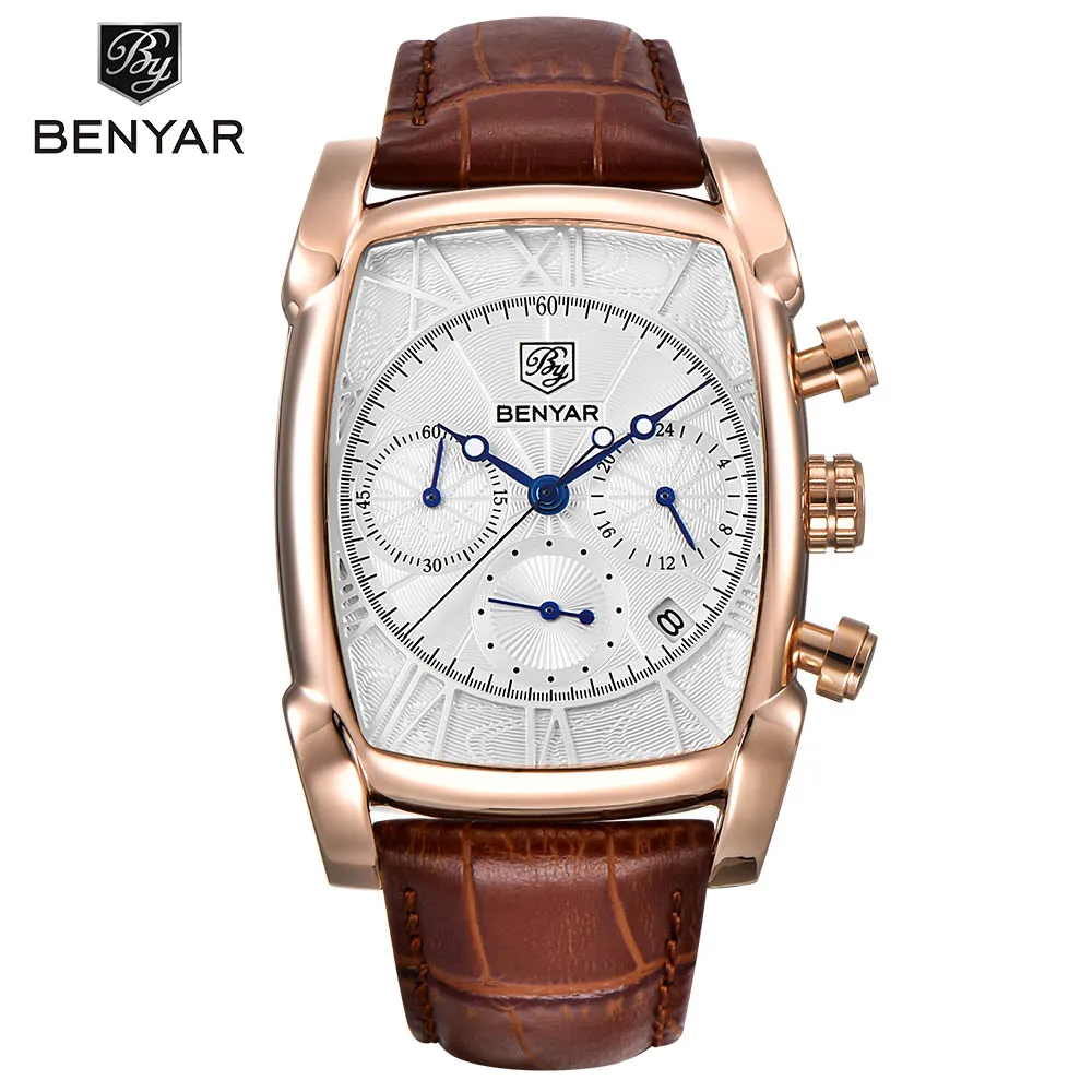 BENYAR 2022 New Men Wristwatch Gold Leather Strap Top Brand Luxury Fashion Business Wristwatch Quartz Waterproof Sports Clock
BENYAR 2022 New Men Wristwatch Gold Leather Strap Top Brand Luxury Fashion Business Wristwatch Quartz Waterproof Sports Clock