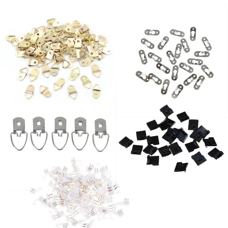 10/20/100pcs Golden Sliver D-Ring Hanging Picture Oil Painting Mirror Frame Hooks Hangers
10/20/100pcs Golden Sliver D-Ring Hanging Picture Oil Painting Mirror Frame Hooks Hangers