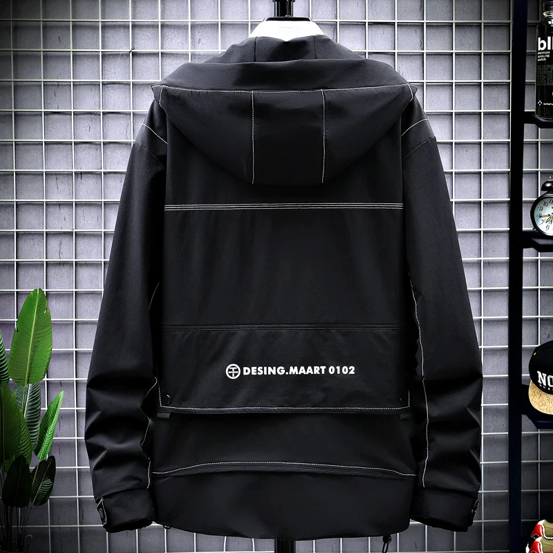 Spring Autumn Casual Jacket Men Hooded Zipper Jackets Men's Thin Hip Hop Outerwear Casual Jackets man Coat Streetwear Male Coat 
Spring Autumn Casual Jacket Men Hooded Zipper Jackets Men's Thin Hip Hop Outerwear Casual Jackets man Coat Streetwear Male Coat