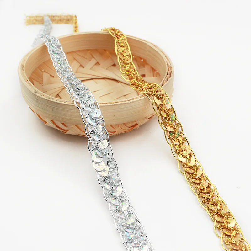 1Yards Latest Sequin Lace Fabric High Quality Ribbon Guipure Silver Gold Lace Material Sewing Trimmings Ribbons For Crafts PL4
1Yards Latest Sequin Lace Fabric High Quality Ribbon Guipure Silver Gold Lace Material Sewing Trimmings Ribbons For Crafts PL4