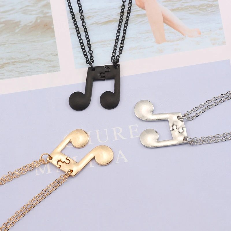 Fashion Music Note Key Pendant Necklace Romantic Couple Gold Silver Color Clavicle Chain Jewelry Gifts For Friends
Fashion Music Note Key Pendant Necklace Romantic Couple Gold Silver Color Clavicle Chain Jewelry Gifts For Friends