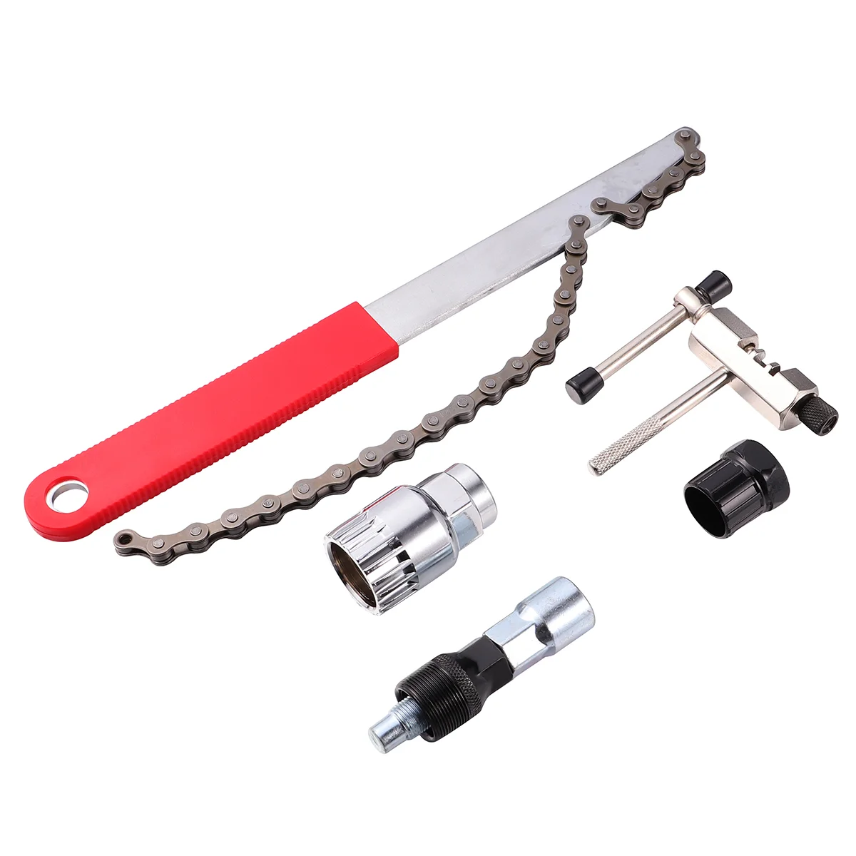 1 Set of 5Pcs Professional Repair Tool Kit Freewheel Turner Chain Whip Crank Extractor Chain Breaker Splitter Bottom Bracket
1 Set of 5Pcs Professional Repair Tool Kit Freewheel Turner Chain Whip Crank Extractor Chain Breaker Splitter Bottom Bracket