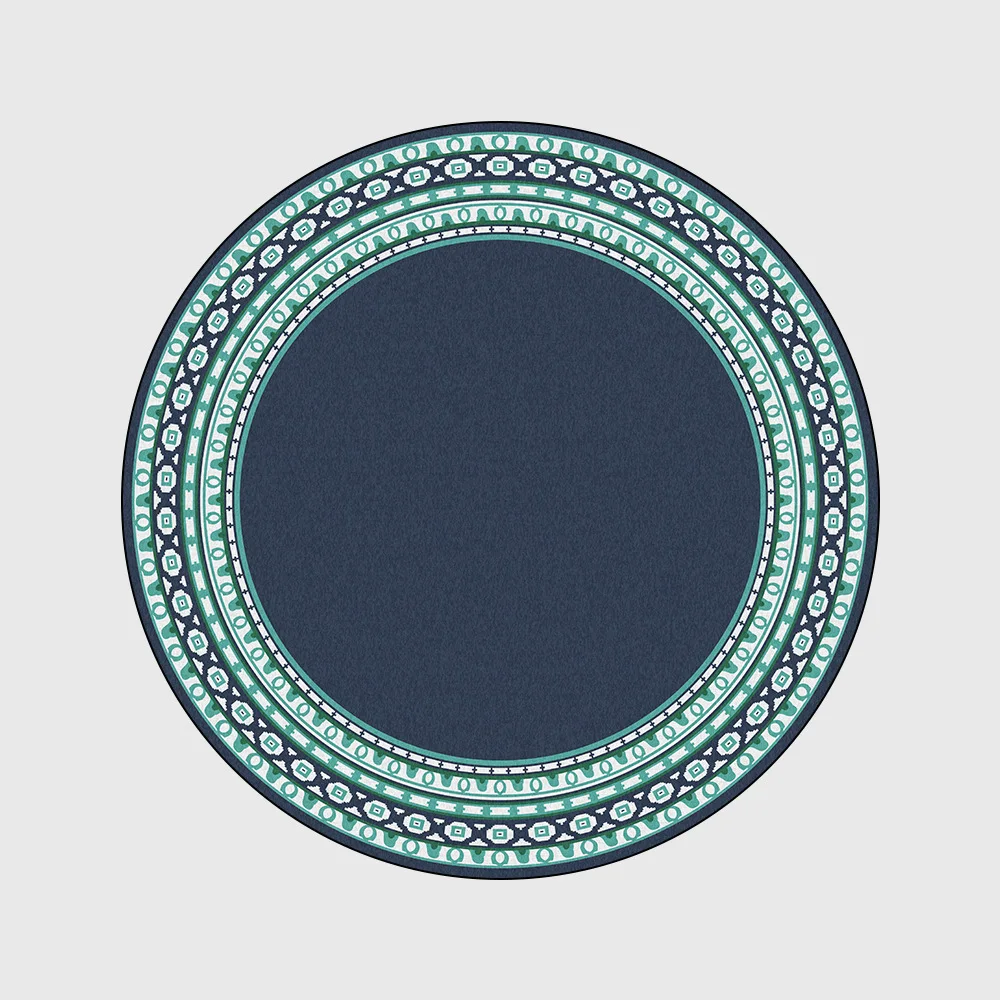 Fashionable European Style Simple Green Edge Deep Blue Living Room Bedroom Basket Chair Anti Slip Round Mat CarpetCustom Size
Fashionable European Style Simple Green Edge Deep Blue Living Room Bedroom Basket Chair Anti Slip Round Mat CarpetCustom Size