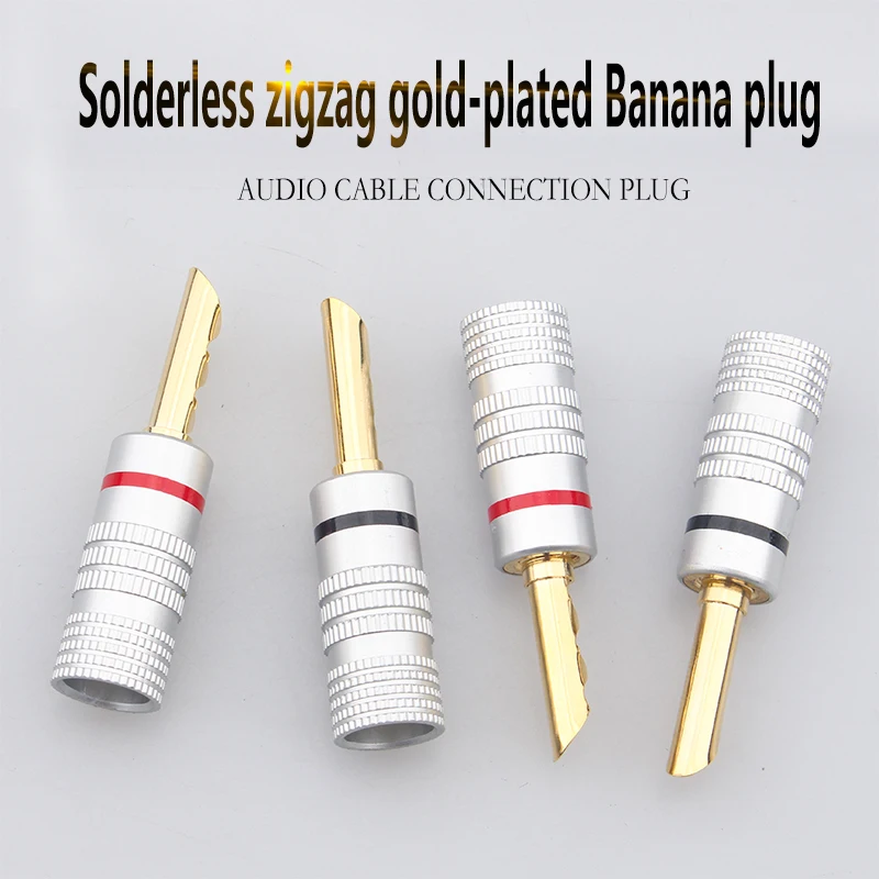Xangsane 20pcs / 50pcs / 100pcs 5MM solder-free gold-plated banana plug speaker cable plug zigzag audio cable plug 
Xangsane 20pcs / 50pcs / 100pcs 5MM solder-free gold-plated banana plug speaker cable plug zigzag audio cable plug