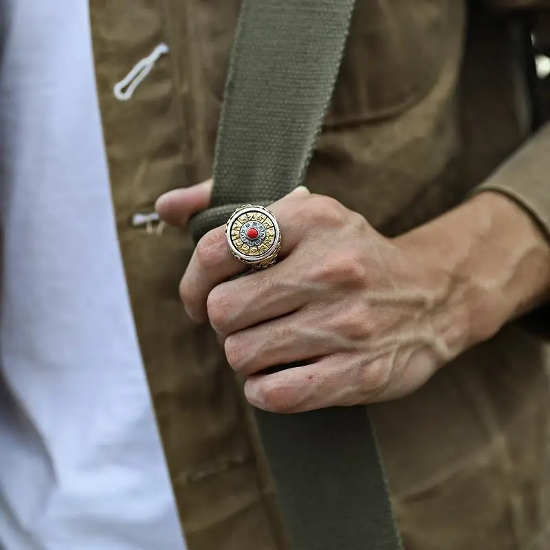 925 Silver Zodiac Rotatable Ring Men's Trendy Domineering Retro Protective Talisman Charts Lucky Ring Single Ring Men's
925 Silver Zodiac Rotatable Ring Men's Trendy Domineering Retro Protective Talisman Charts Lucky Ring Single Ring Men's