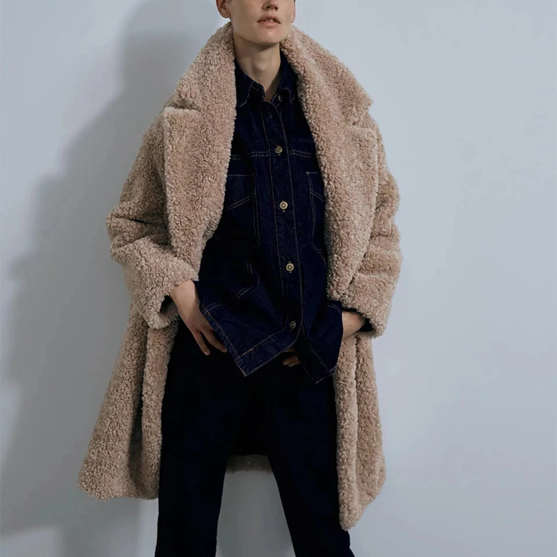 WXWT Za Fashion Women Khaki Thick Warm Long Faux Fur Coat Long Sleeve Pockets Female Winter Overcoat Chic Tops DWDD89209
WXWT Za Fashion Women Khaki Thick Warm Long Faux Fur Coat Long Sleeve Pockets Female Winter Overcoat Chic Tops DWDD89209