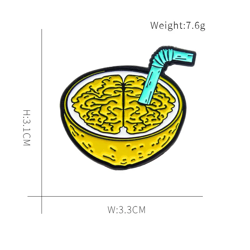New Cute Yellow Lemon Enamel Pin Brain Organs Yellow Lemon Drinks Brooch Badge Cartoon Jewelry Gift for Kids Friends Wholesale
New Cute Yellow Lemon Enamel Pin Brain Organs Yellow Lemon Drinks Brooch Badge Cartoon Jewelry Gift for Kids Friends Wholesale