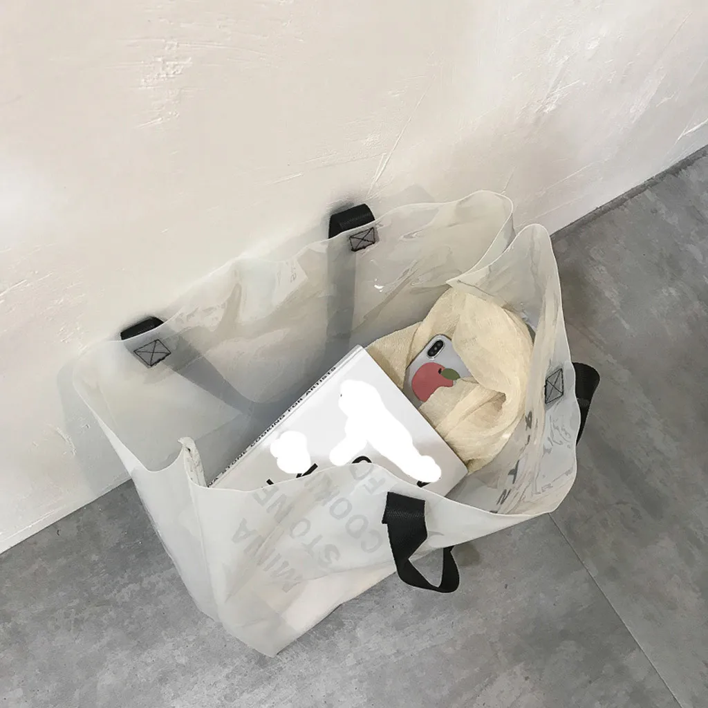 PVC Clear Transparent Tote Bags Women Candy Jelly Beach Bags Women Summer Large Transpare Casual Shopping Shoulder Bags
PVC Clear Transparent Tote Bags Women Candy Jelly Beach Bags Women Summer Large Transpare Casual Shopping Shoulder Bags