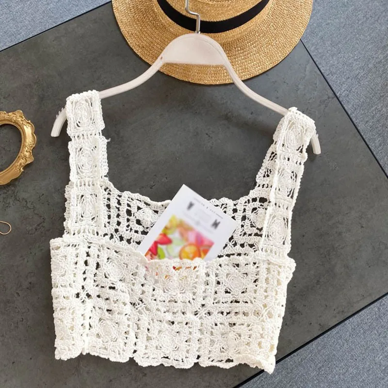 Women's Vest Crochet Loose Elastic Bottoming Vests Female Sexy Corp Top One Size Vetements Femmes
Women's Vest Crochet Loose Elastic Bottoming Vests Female Sexy Corp Top One Size Vetements Femmes