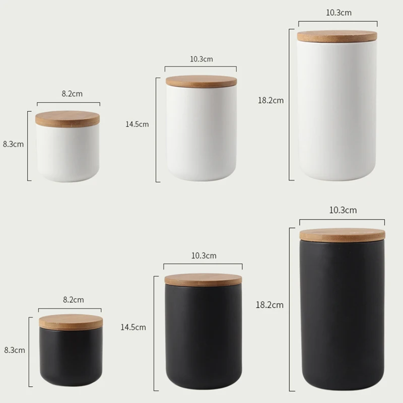 260ML 800ML 1000ML Ceramic Storage Tank Sealed Container With Wood Lid Home Coffee Pot Tea Caddy Kitchen Organizer
260ML 800ML 1000ML Ceramic Storage Tank Sealed Container With Wood Lid Home Coffee Pot Tea Caddy Kitchen Organizer