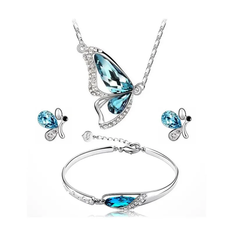 New Butterfly Jewelry Sets Necklace And Earring And Bracelet Crystal Set Fashion Jewelry
New Butterfly Jewelry Sets Necklace And Earring And Bracelet Crystal Set Fashion Jewelry
