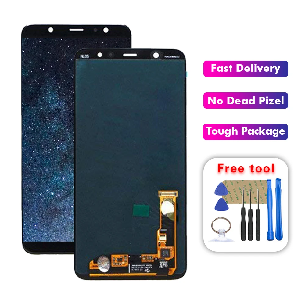 ЖК-дисплей для Samsung Galaxy J8 2018 J810 J810M J810F J810Y j810g сенсорный экран в сборе Бесплатные