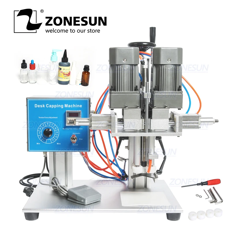 ZONESUN DesktopTrigge capping machine Screw Bottle Semi Automatic Plastic Glass Washing Dropper Spout Pouch Capping Machine
ZONESUN DesktopTrigge capping machine Screw Bottle Semi Automatic Plastic Glass Washing Dropper Spout Pouch Capping Machine