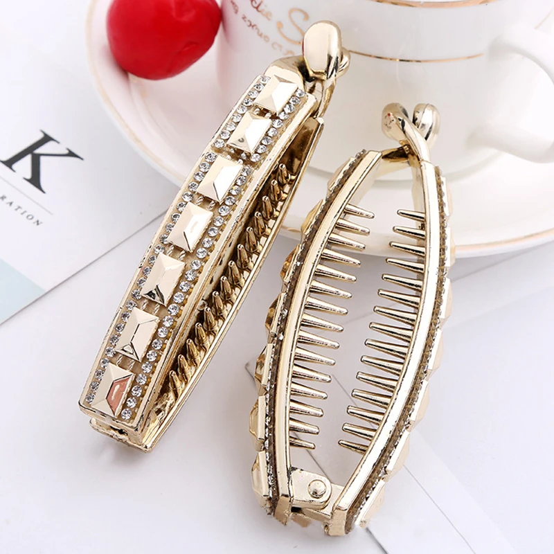 Hair Clip Clamp for Girls Women Gold Rhinestone Hairpins Hair Accessories Hair Barrettes Hot Sale Elegant Clips Ponytail Ladies
Hair Clip Clamp for Girls Women Gold Rhinestone Hairpins Hair Accessories Hair Barrettes Hot Sale Elegant Clips Ponytail Ladies