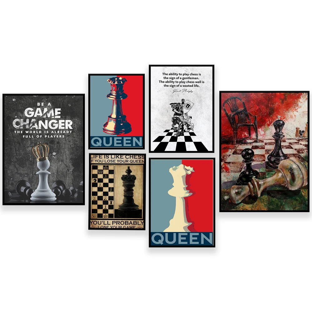 Жизнь похожа на шахматы если вы потеряете королеву теряете постер игры