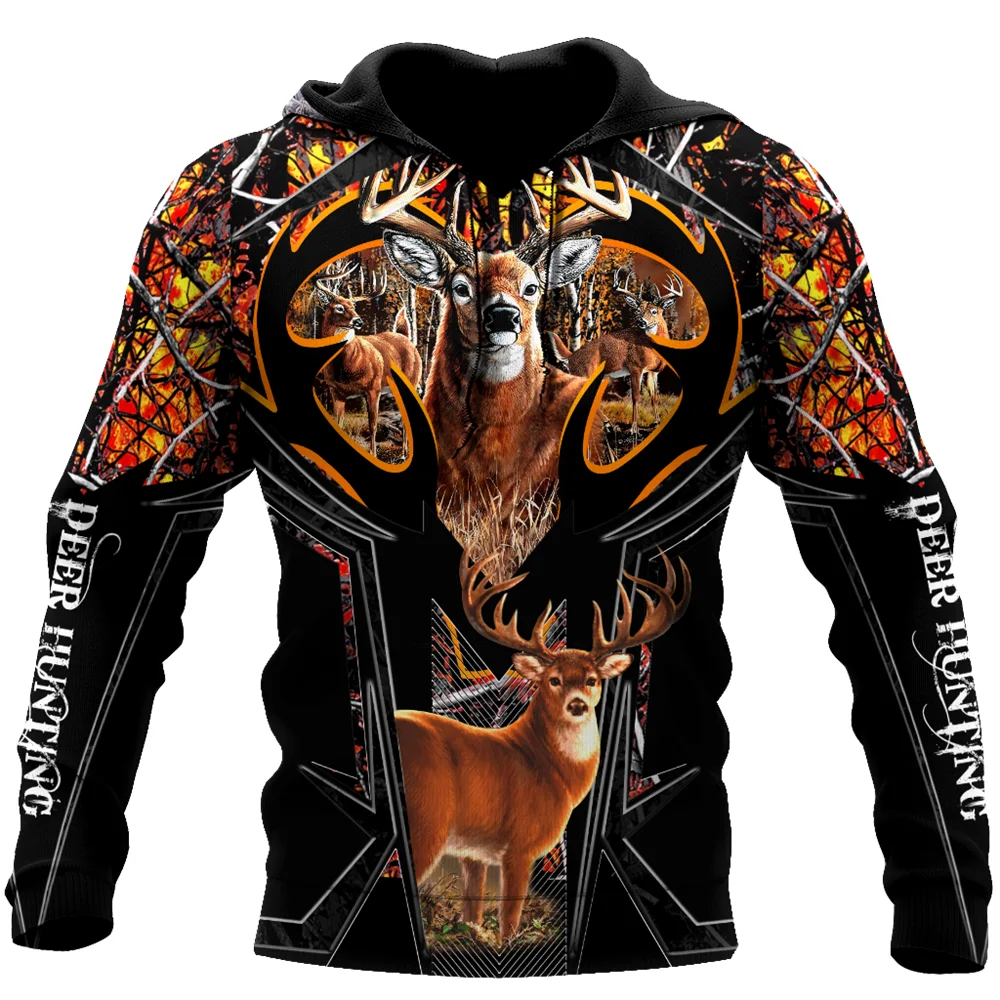 

CLOOCL Deer Hunting Camo 3D All Over Printed Mens Hoodies and Sweatshirt Unisex Zipper Hoodie Casual Sportswear Asian Size S-5XL
