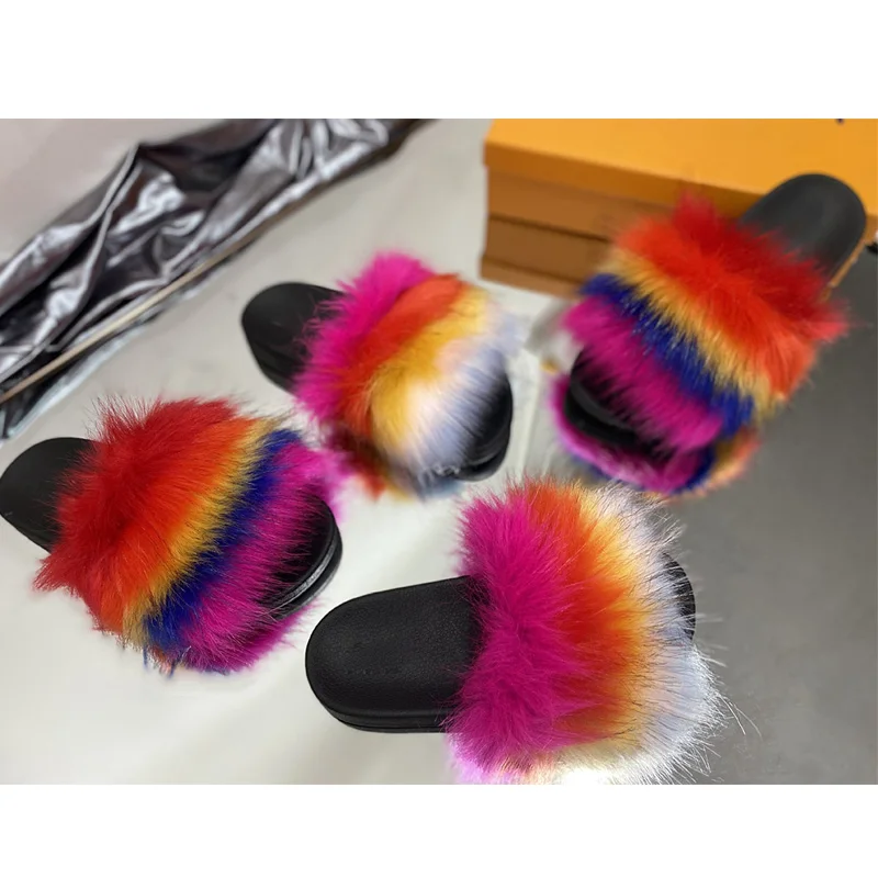 Women Slippers Fashion Furry Fox Fur Slides Home Color Flip Flops Fluffy Plush House Shoes Woman Female Ladies Slippers
Women Slippers Fashion Furry Fox Fur Slides Home Color Flip Flops Fluffy Plush House Shoes Woman Female Ladies Slippers