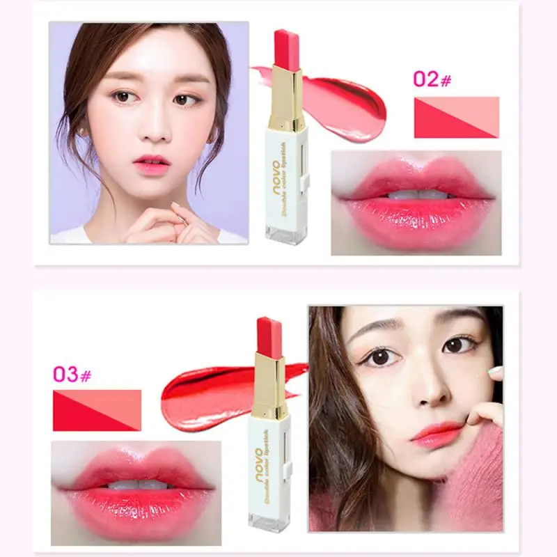 NOVO Lipstick 8 Colors Two-color Lip Makeup Stereo Moisturizing Contrast Gradient Lip Stick Waterproof Lasting Beauty Gift Women
NOVO Lipstick 8 Colors Two-color Lip Makeup Stereo Moisturizing Contrast Gradient Lip Stick Waterproof Lasting Beauty Gift Women