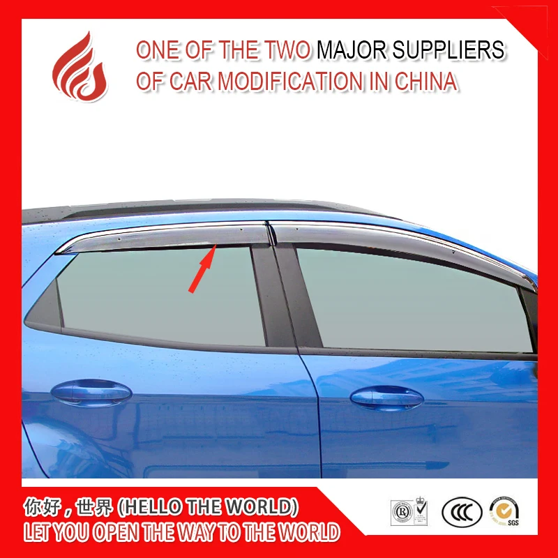 4 Piece Injection molding trim vent shade rain sun wind deflector window visor for Ecosport 2016 2017 2018
4 Piece Injection molding trim vent shade rain sun wind deflector window visor for Ecosport 2016 2017 2018