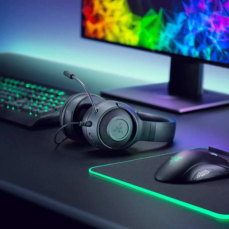 Razer Kraken X Multi-Platform Wired Gaming Headset 7.1 Surround Sound Ultra-Light Ergonomic Headset with Bendable Cardioid Micro
Razer Kraken X Multi-Platform Wired Gaming Headset 7.1 Surround Sound Ultra-Light Ergonomic Headset with Bendable Cardioid Micro