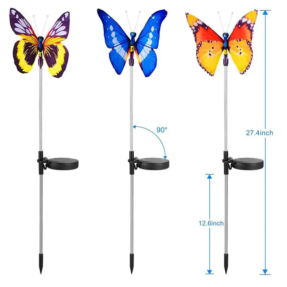 3PCS Colorful Solar Fiber Optic Butterfly Shaped Ground Plug Light Outdoor Garden Solar Multicolor LED Light
3PCS Colorful Solar Fiber Optic Butterfly Shaped Ground Plug Light Outdoor Garden Solar Multicolor LED Light