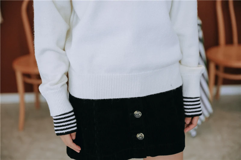 Korean Institute Wind Cute Embrodiery Long Sleeve Knitted Sweater Women Autumn Winter Turtleneck Patchwork Pullovers Jumpers
Korean Institute Wind Cute Embrodiery Long Sleeve Knitted Sweater Women Autumn Winter Turtleneck Patchwork Pullovers Jumpers