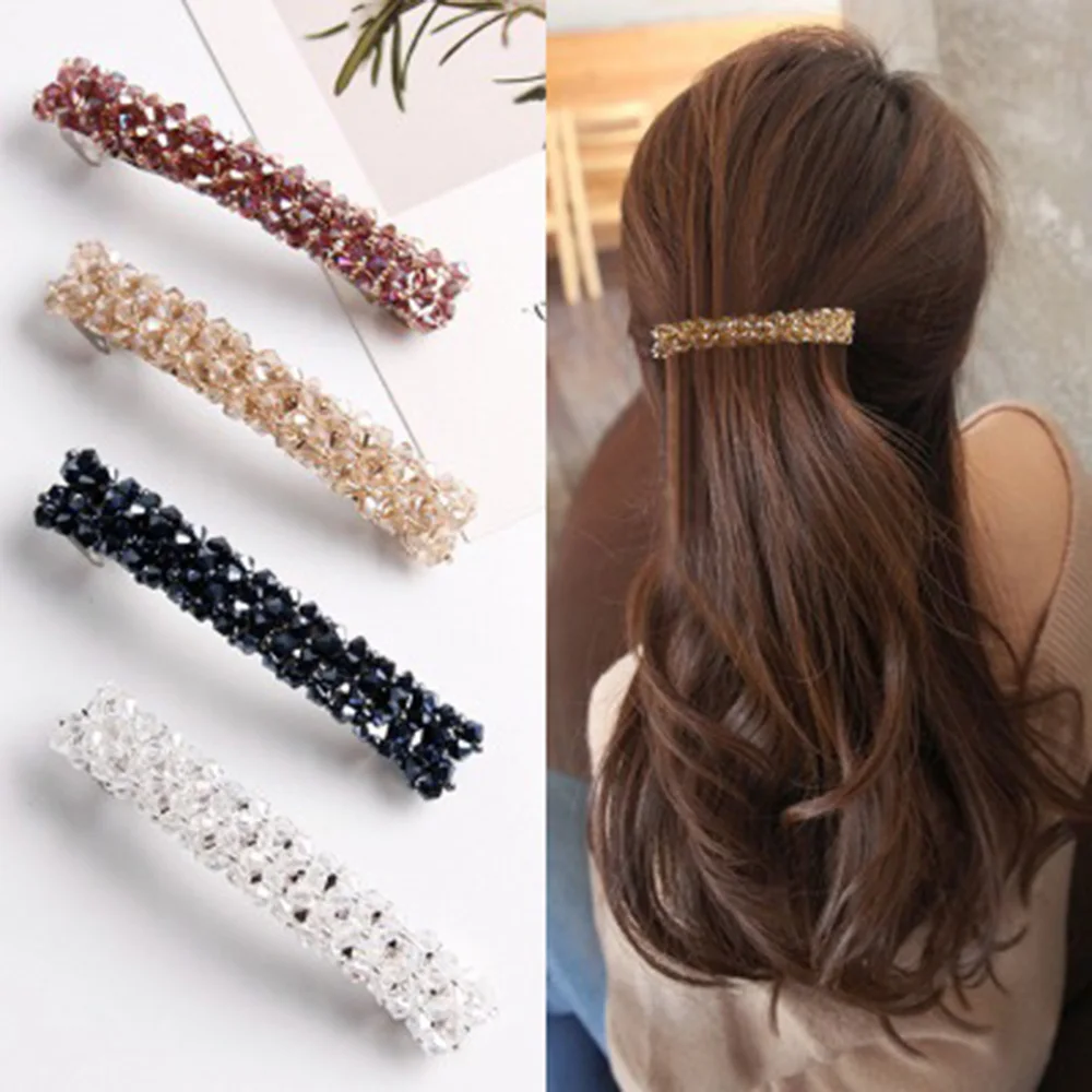 Crystal Rhinestone Bling Elastic Hair Clip For Women Girl Ponytail Holder Hairpin Barrette Headwear Hairgrip DIY Styling Ornamen
Crystal Rhinestone Bling Elastic Hair Clip For Women Girl Ponytail Holder Hairpin Barrette Headwear Hairgrip DIY Styling Ornamen