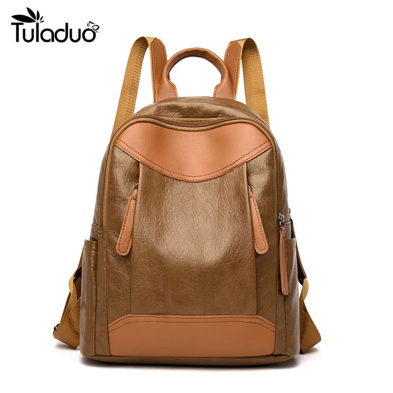 Fashion Women Backpacks Simple Daypack Anti-theft Pu Leather Backpacks Female Shoulder Bags Teenage Girls Travel Knapsack New
Fashion Women Backpacks Simple Daypack Anti-theft Pu Leather Backpacks Female Shoulder Bags Teenage Girls Travel Knapsack New