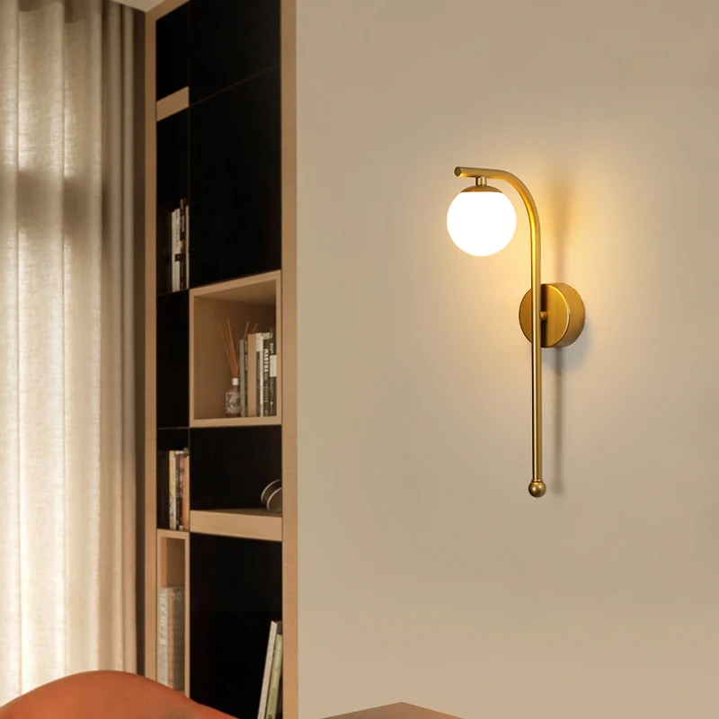 Nordic LED Glass Ball Wall Lamp 1 Head Golden Luster Surface Mounted Aisle Light for Living Room Corridor Bedroom Bedside Decor
Nordic LED Glass Ball Wall Lamp 1 Head Golden Luster Surface Mounted Aisle Light for Living Room Corridor Bedroom Bedside Decor