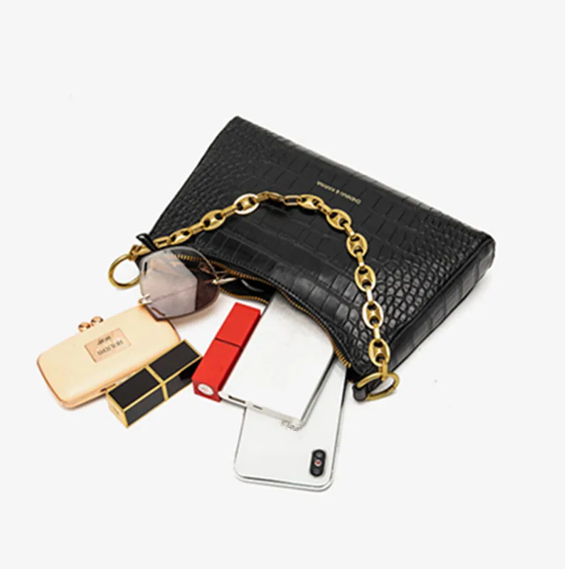 Vintage Fashion Crocodile Print Women's Shoulder Bag Crossbody Baguette Female Handbags
Vintage Fashion Crocodile Print Women's Shoulder Bag Crossbody Baguette Female Handbags