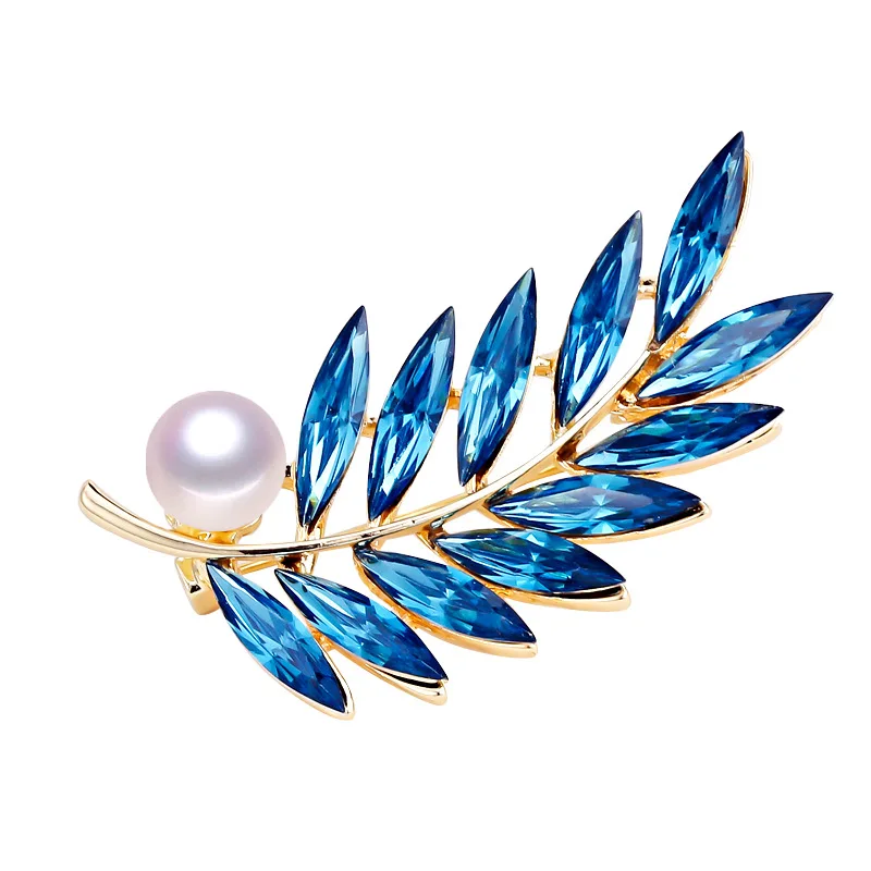Alloy water drill natural freshwater pearl leaves brooch flower brooch flower gift finished product wholesale 
Alloy water drill natural freshwater pearl leaves brooch flower brooch flower gift finished product wholesale